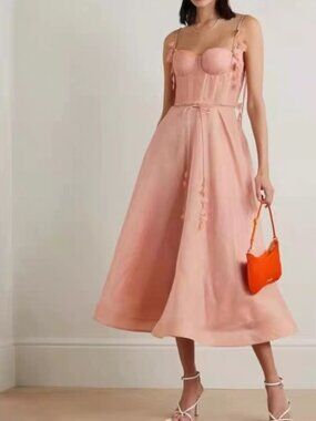 ZIMMERMANN Pink Maxi Dress Size 1